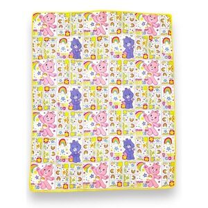 Y2 Care Bears Blanket Infant Toddler Decor Handmade  40"x 32"